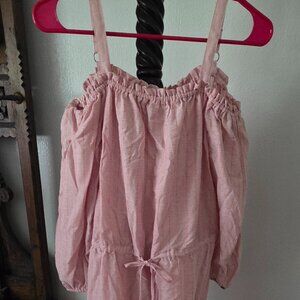 Pink Shorts Jumpsuit New W/T Size L/XL